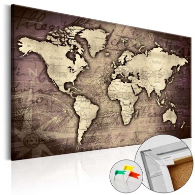 Slika na plutenoj podlozi Precious World [Cork Map] 60x40